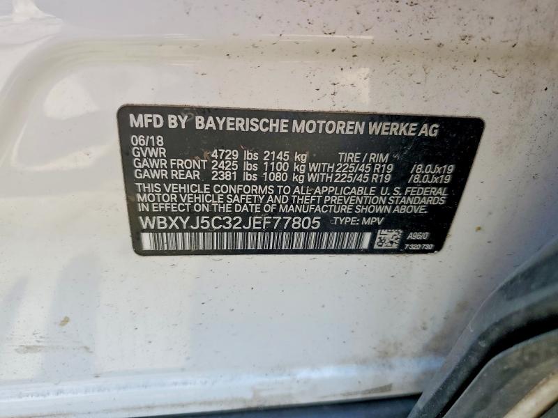 Продаж на аукціоні авто 2018 Bmw X2, vin: WBXYJ5C32JEF77805, номер лоту: 61698526