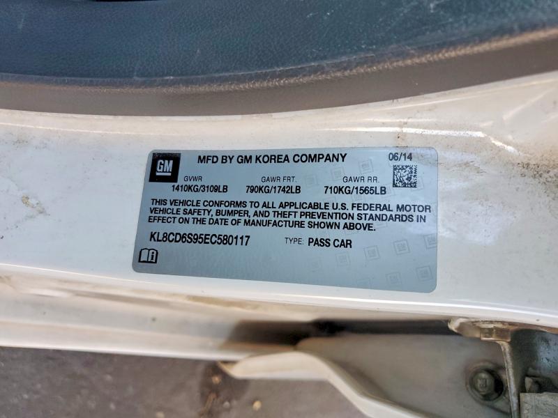 Продаж на аукціоні авто 2014 Chevrolet Spark, vin: KL8CD6S95EC580117, номер лоту: 61636236