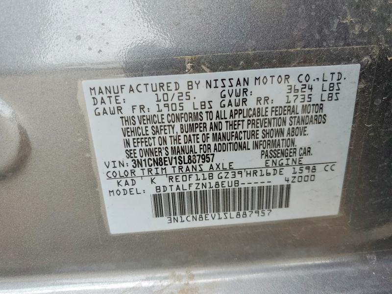 Aukcja sprzedaży 2025 Nissan Versa, vin: 3N1CN8EV1SL887957, numer aukcji: 60854576