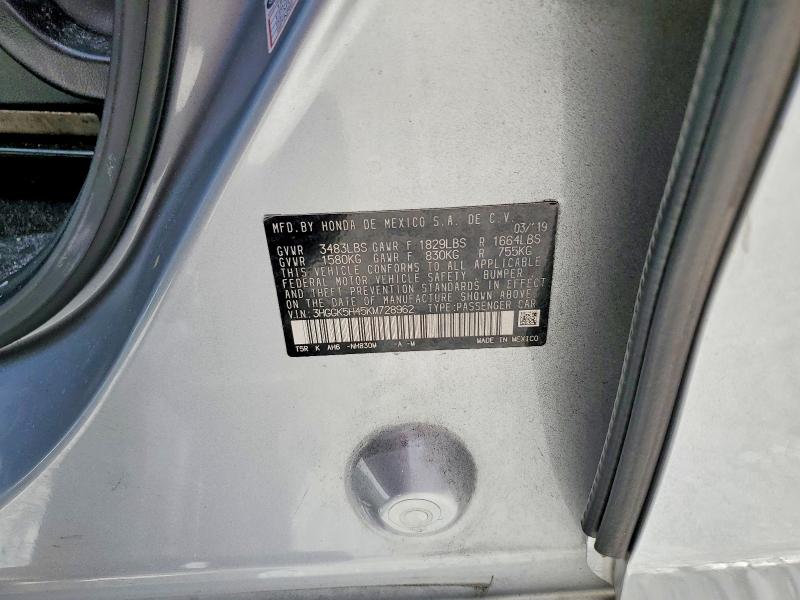 Aukcja sprzedaży 2019 Honda Fit, vin: 3HGGK5H45KM728962, numer aukcji: 60428186