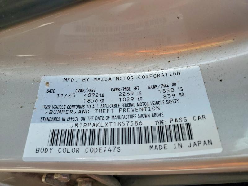 61139266 :رقم المزاد ، JM1BPAKLXT1857586 vin ، 2026 Mazda 3 مزاد بيع