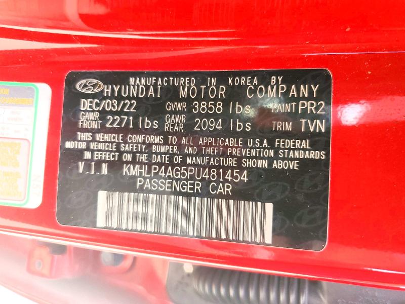 Auction sale of the 2023 Hyundai Elantra, vin: KMHLP4AG5PU481454, lot number: 59732706