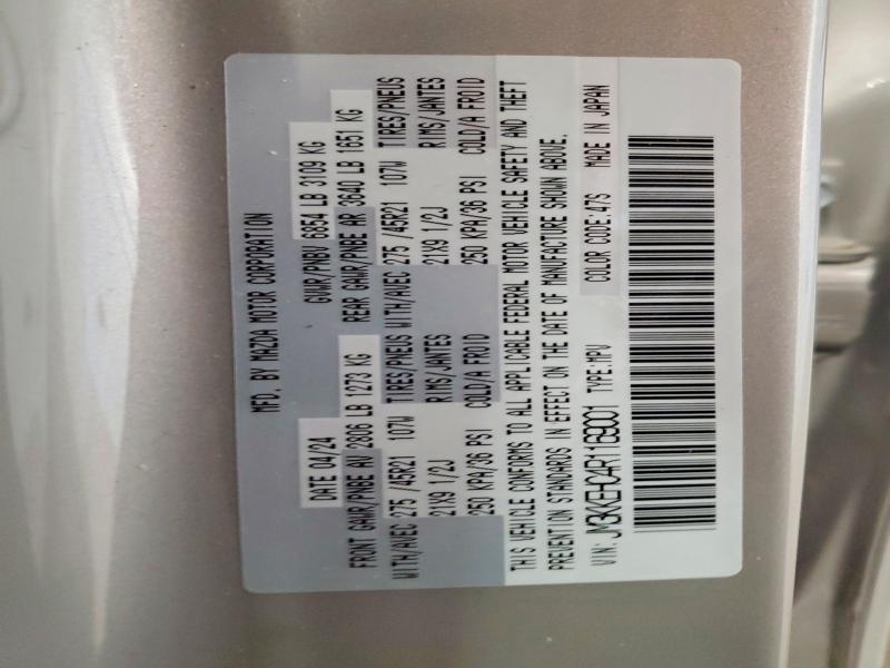 Aukcja sprzedaży 2024 Mazda Cx-90, vin: JM3KKEHC4R1169001, numer aukcji: 63215666