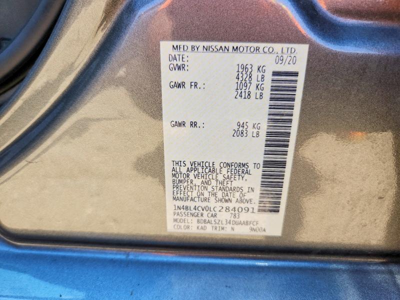 Продажа на аукционе авто 2020 Nissan Altima, vin: 1N4BL4CV0LC284091, номер лота: 60703206