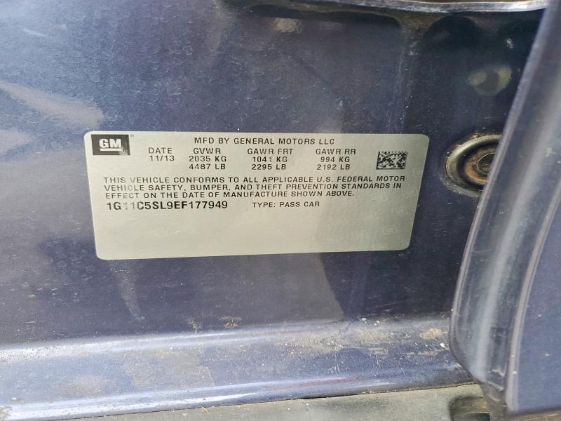 59373026 :رقم المزاد ، 1G11C5SL9EF177949 vin ، 2014 Chevrolet Malibu مزاد بيع