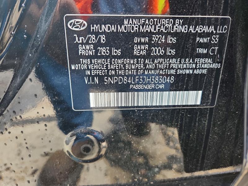 2018 Hyundai Elantra მანქანა იყიდება აუქციონზე, vin: 5NPD84LF3JH383048, აუქციონის ნომერი: 59965606