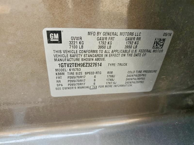 Продажа на аукционе авто 2014 Gmc Sierra, vin: 1GTV2TEH9EZ327614, номер лота: 61572896
