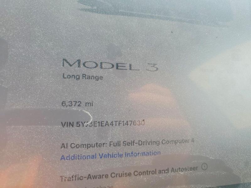 Aukcja sprzedaży 2026 Tesla Model 3, vin: 5YJ3E1EA4TF147630, numer aukcji: 60397956