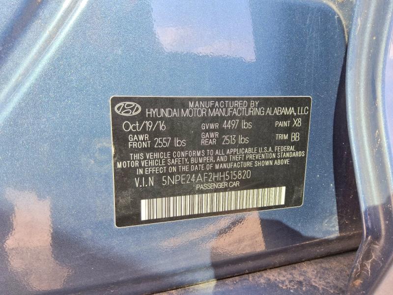 Aukcja sprzedaży 2017 Hyundai Sonata, vin: 5NPE24AF2HH515820, numer aukcji: 62527096