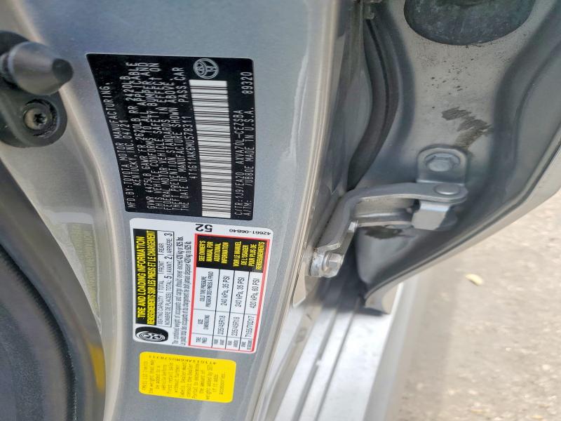 2021 Toyota Camry მანქანა იყიდება აუქციონზე, vin: 4T1G11AK6MU578311, აუქციონის ნომერი: 61922576