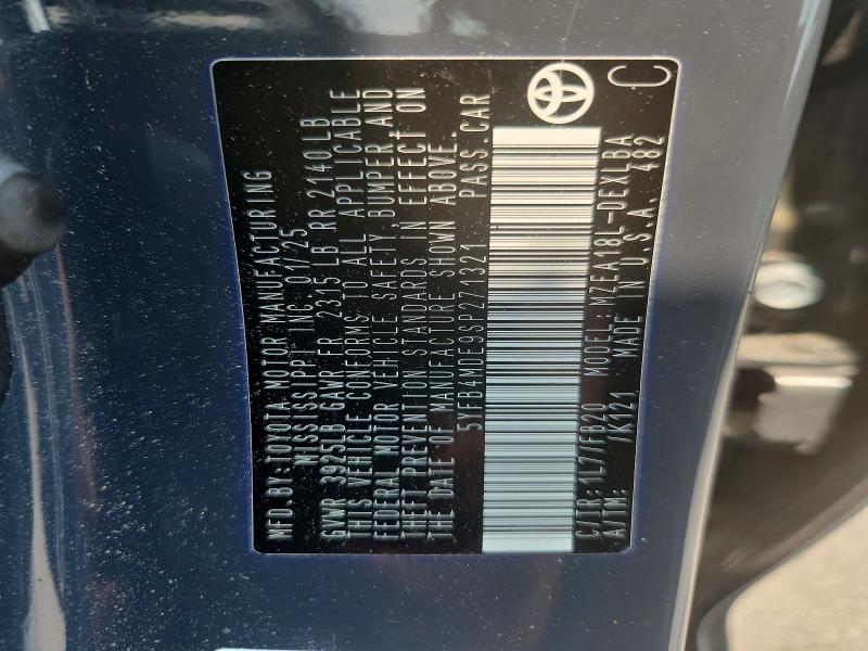61414596 :رقم المزاد ، 5YFB4MDE9SP271321 vin ، 2025 Toyota Corolla مزاد بيع