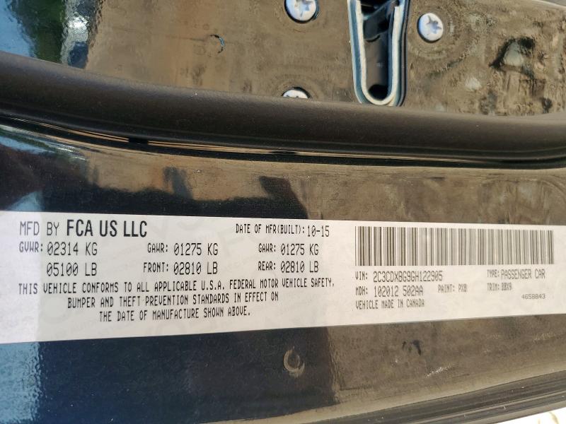 85454435 :رقم المزاد ، 2C3CDXBG9GH122905 vin ، 2016 Dodge Charger مزاد بيع