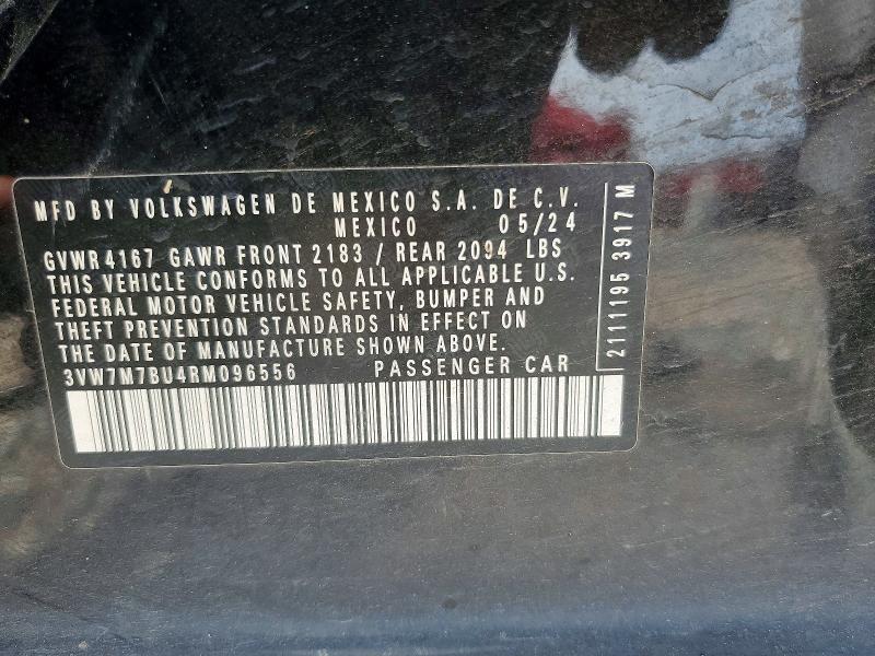 Продаж на аукціоні авто 2024 Volkswagen Jetta, vin: 3VW7M7BU4RM096556, номер лоту: 62896146