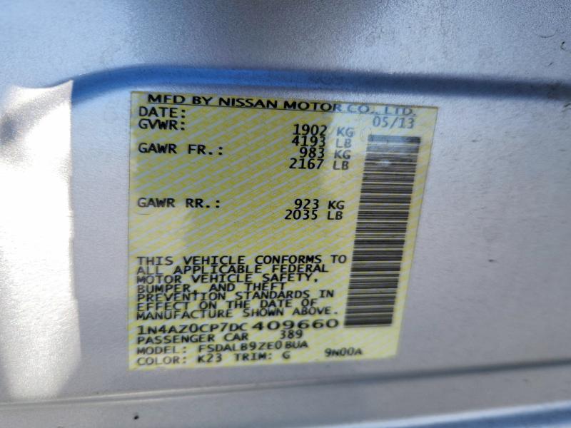 Продажа на аукционе авто 2013 Nissan Leaf, vin: 1N4AZ0CP7DC409660, номер лота: 62651226