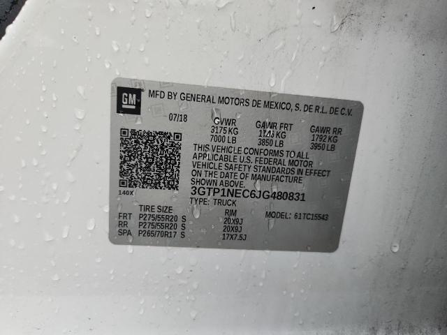 Aukcja sprzedaży 2018 Gmc Sierra, vin: 3GTP1NEC6JG480831, numer aukcji: 63293196