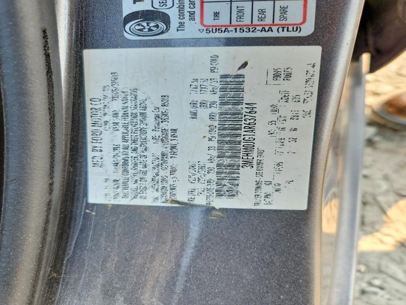 Продажа на аукционе авто 2010 Mercury Milan, vin: 3MEHM0JG1AR637644, номер лота: 59980636