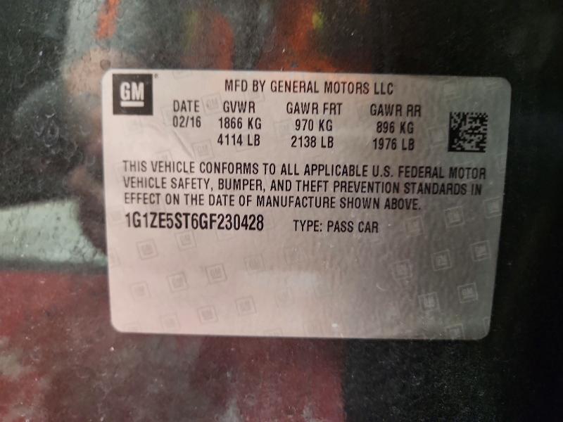 Продаж на аукціоні авто 2016 Chevrolet Malibu, vin: 1G1ZE5ST6GF230428, номер лоту: 61392736