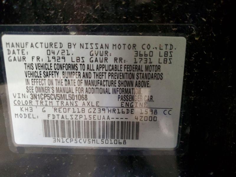 Продаж на аукціоні авто 2021 Nissan Kicks, vin: 3N1CP5CV5ML501068, номер лоту: 59675116