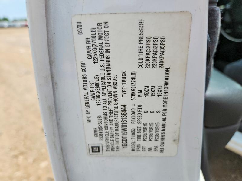 Aukcja sprzedaży 2001 Chevrolet S Truck, vin: 1GCDT19W018136444, numer aukcji: 60410796