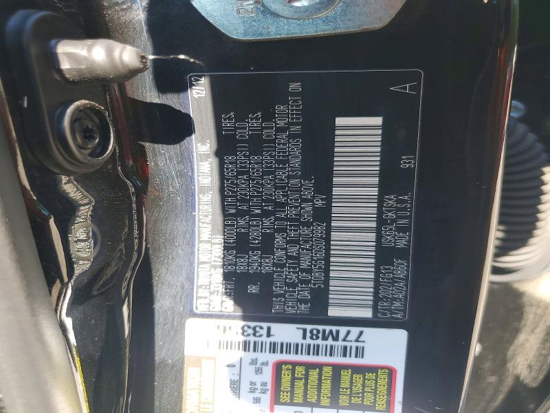 2013 Toyota Sequoia მანქანა იყიდება აუქციონზე, vin: 5TDBY5G16DS079982, აუქციონის ნომერი: 60038106