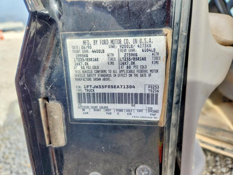 1995 Ford F350 მანქანა იყიდება აუქციონზე, vin: 1FTJW35F0SEA71304, აუქციონის ნომერი: 59723196