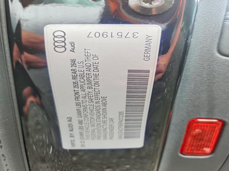 60009176 :رقم المزاد ، WAUEACF55PA012265 vin ، 2023 Audi A5 مزاد بيع