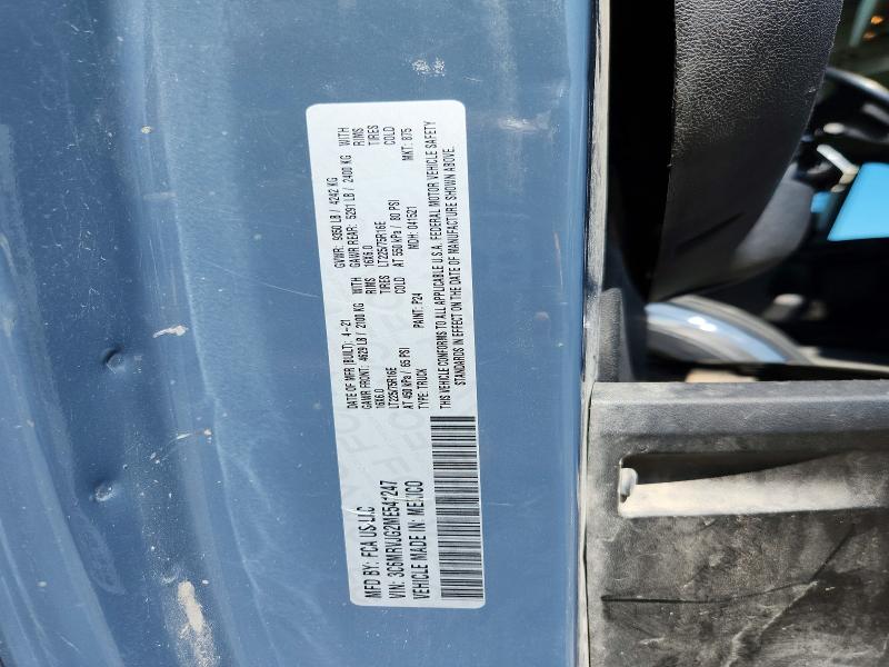 Продаж на аукціоні авто 2021 Ram Promaster 3500, vin: 3C6MRVJG2ME541247, номер лоту: 58502786