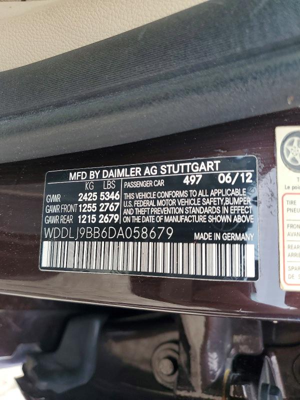 Aukcja sprzedaży 2013 Mercedes-benz Cls, vin: WDDLJ9BB6DA058679, numer aukcji: 61779996