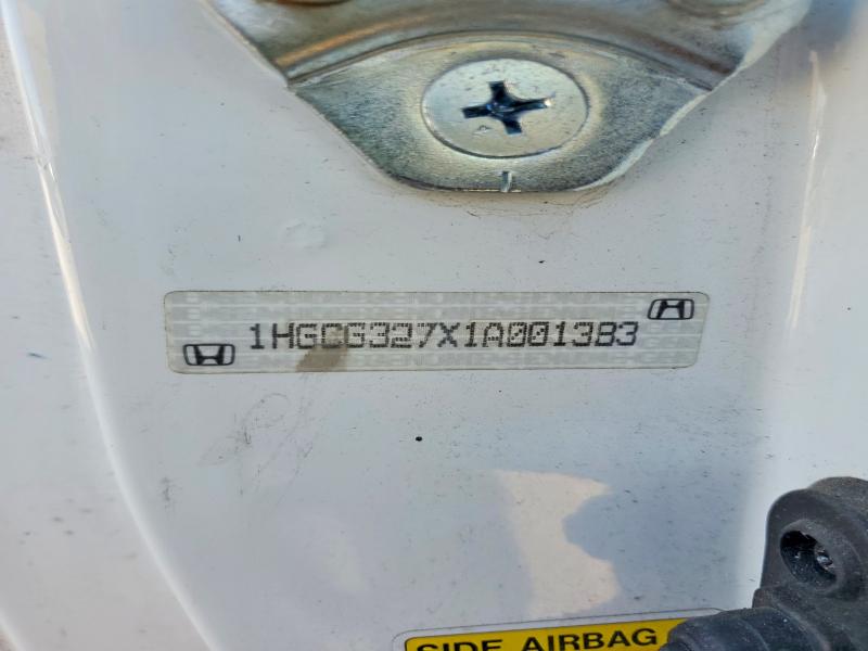 2001 Honda Accord მანქანა იყიდება აუქციონზე, vin: 1HGCG327X1A001383, აუქციონის ნომერი: 62698496