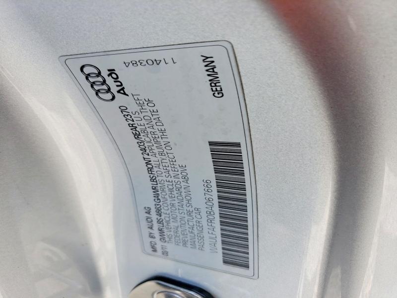 Продажа на аукционе авто 2011 Audi A5, vin: WAULFAFR0BA067666, номер лота: 61901866