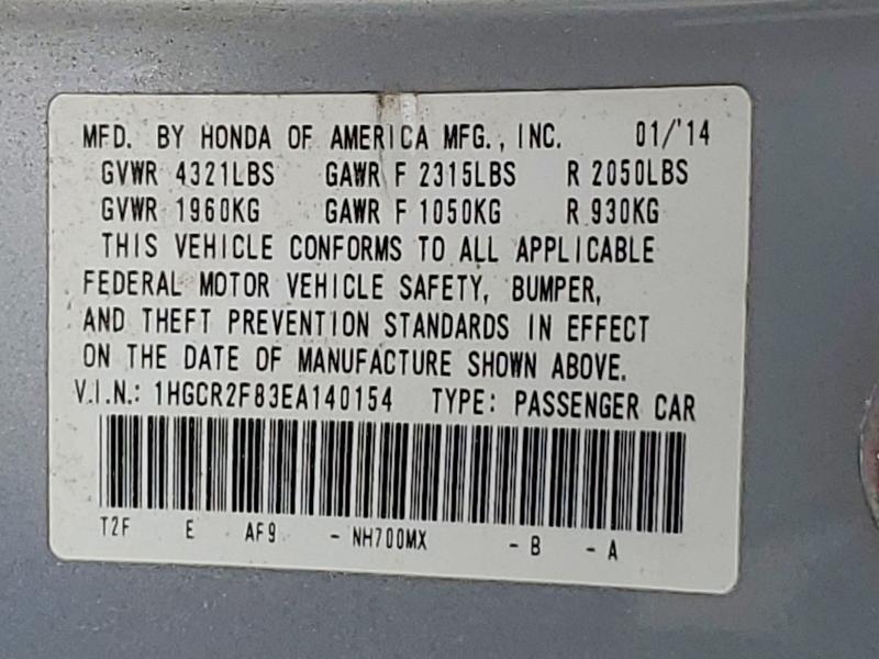 Aukcja sprzedaży 2014 Honda Accord, vin: 1HGCR2F83EA140154, numer aukcji: 60759286