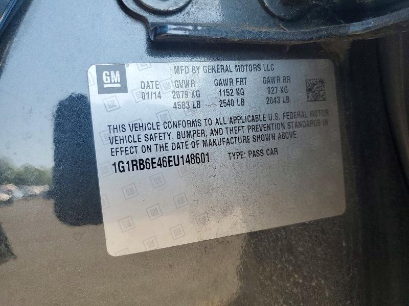 2014 Chevrolet Volt მანქანა იყიდება აუქციონზე, vin: 1G1RB6E46EU148601, აუქციონის ნომერი: 60318626