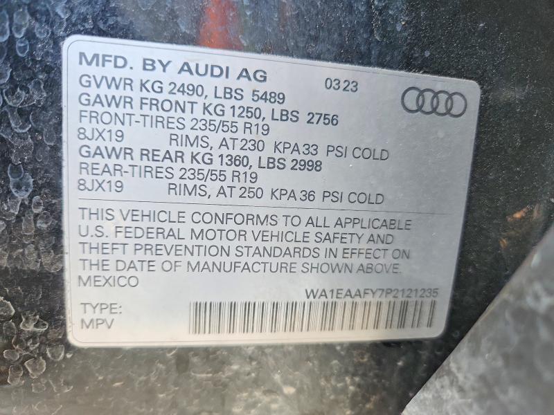Продажа на аукционе авто 2023 Audi Q5, vin: WA1EAAFY7P2121235, номер лота: 59355396