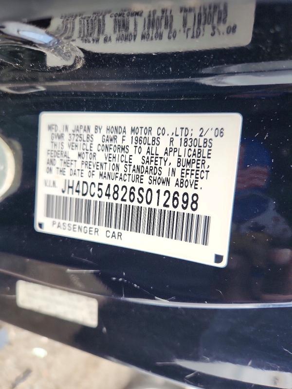 Aukcja sprzedaży 2006 Acura Rsx, vin: JH4DC54826S012698, numer aukcji: 59038106