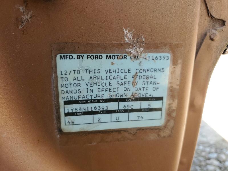 Продаж на аукціоні авто 1971 Ford Thunderbird, vin: 1Y83N116393, номер лоту: 61786496