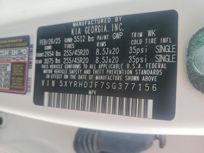Продажа на аукционе авто 2025 Kia Sorento, vin: 5XYRHDJF7SG377156, номер лота: 62272106