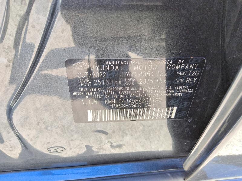 Продажа на аукционе авто 2023 Hyundai Sonata, vin: KMHL64JA5PA281190, номер лота: 61244676