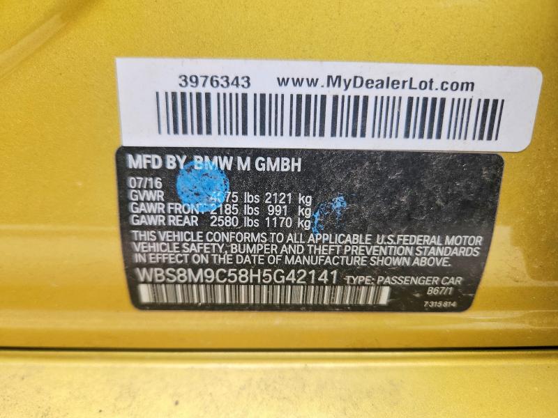 Продажа на аукционе авто 2017 Bmw M3, vin: WBS8M9C58H5G42141, номер лота: 60440606