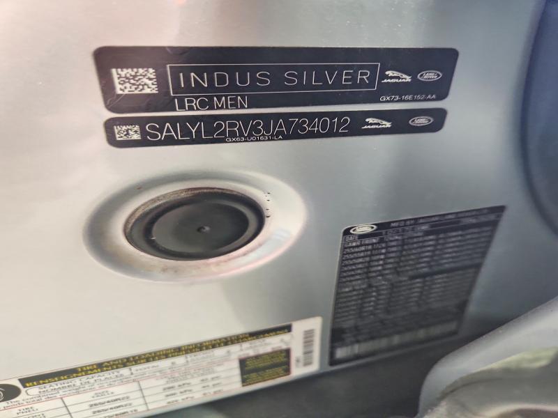 63119326 :رقم المزاد ، SALYL2RV3JA734012 vin ، 2018 Land Rover Range Rover Velar مزاد بيع
