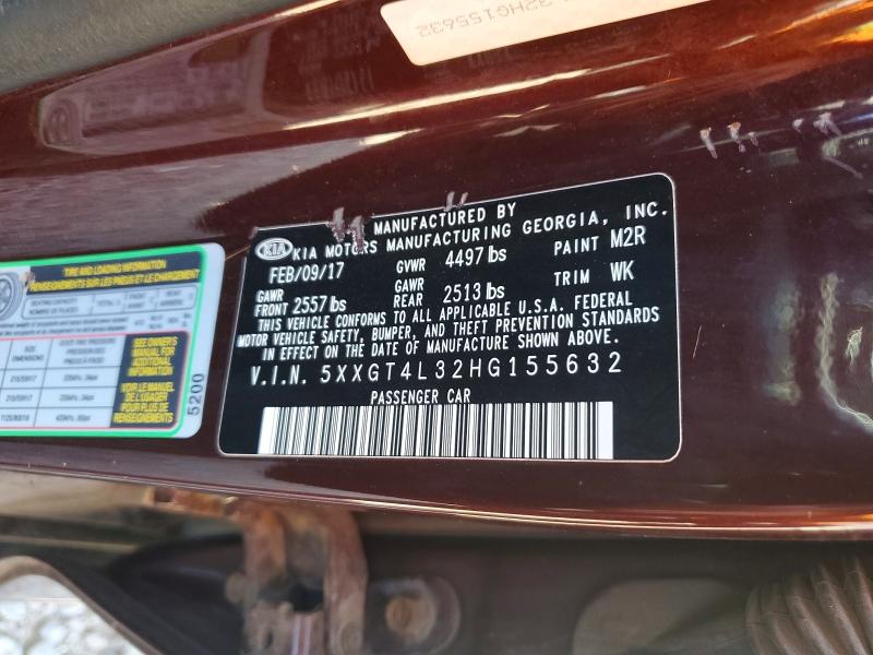 Aukcja sprzedaży 2017 Kia Optima, vin: 5XXGT4L32HG155632, numer aukcji: 62522536
