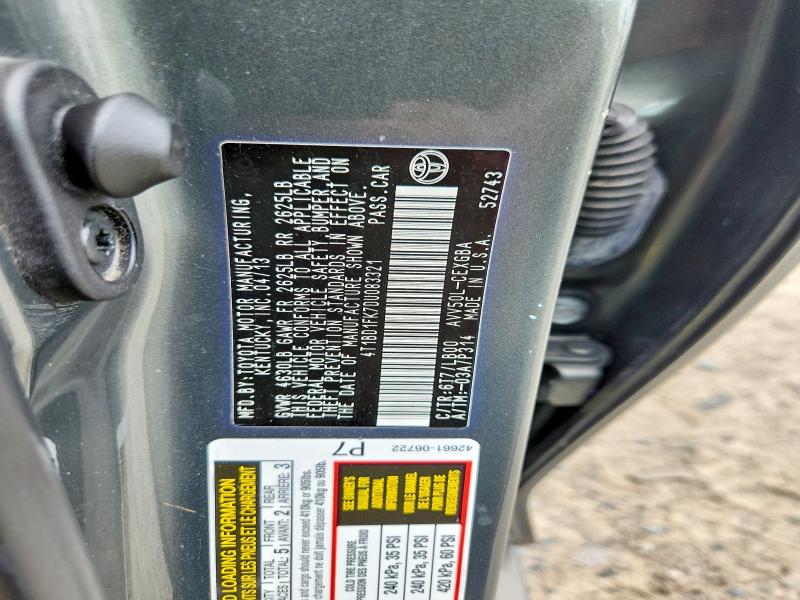 Aukcja sprzedaży 2013 Toyota Camry Hybrid, vin: 4T1BD1FK7DU083321, numer aukcji: 62696776