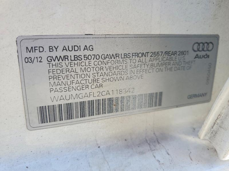 Aukcja sprzedaży 2012 Audi S4, vin: WAUMGAFL2CA118342, numer aukcji: 60357566