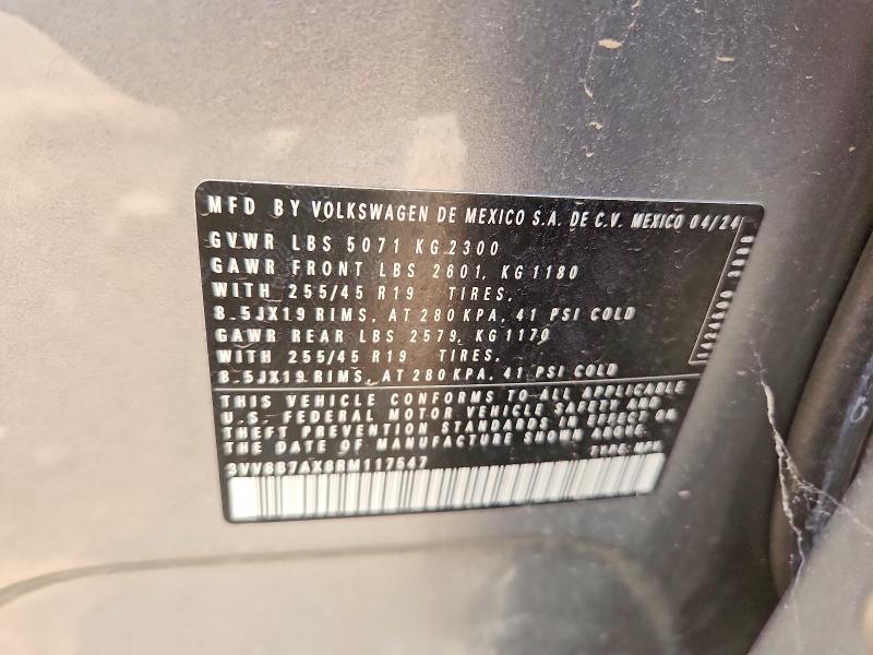 Продаж на аукціоні авто 2024 Volkswagen Tiguan, vin: 3VV8B7AX8RM117547, номер лоту: 61539906