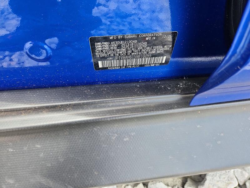 Aukcja sprzedaży 2025 Subaru Wrx, vin: JF1VBAH61S9810255, numer aukcji: 60988916