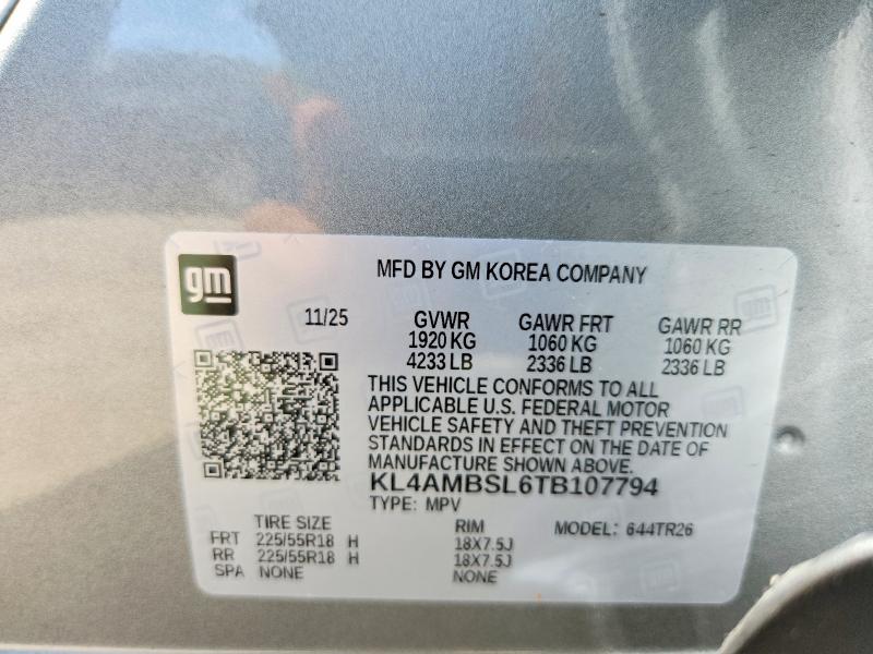 62056486 :رقم المزاد ، KL4AMBSL6TB107794 vin ، 2026 Buick Encore Gx مزاد بيع