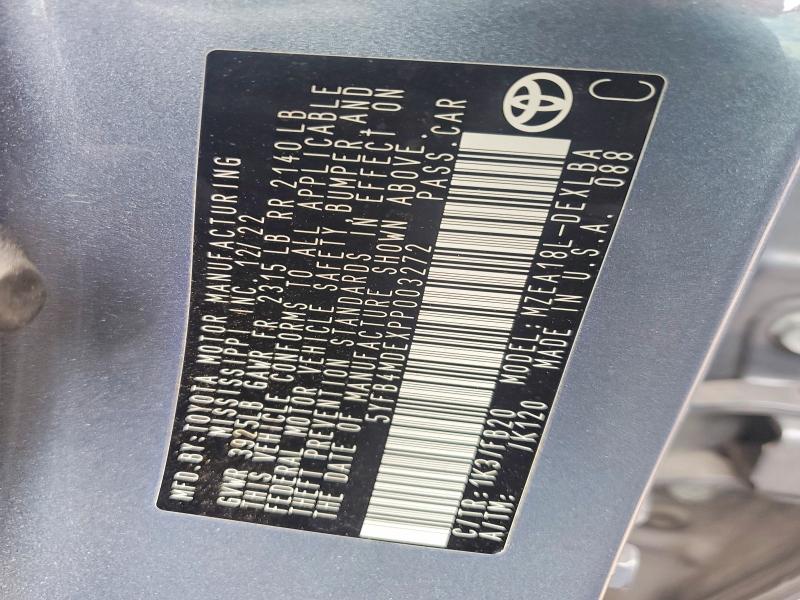62963306 :رقم المزاد ، 5YFB4MDEXPP003272 vin ، 2023 Toyota Corolla مزاد بيع