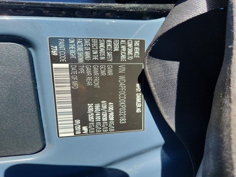 Aukcja sprzedaży 2019 Mercedes-benz Sprinter, vin: WD4PF0CD0KP032183, numer aukcji: 60523616