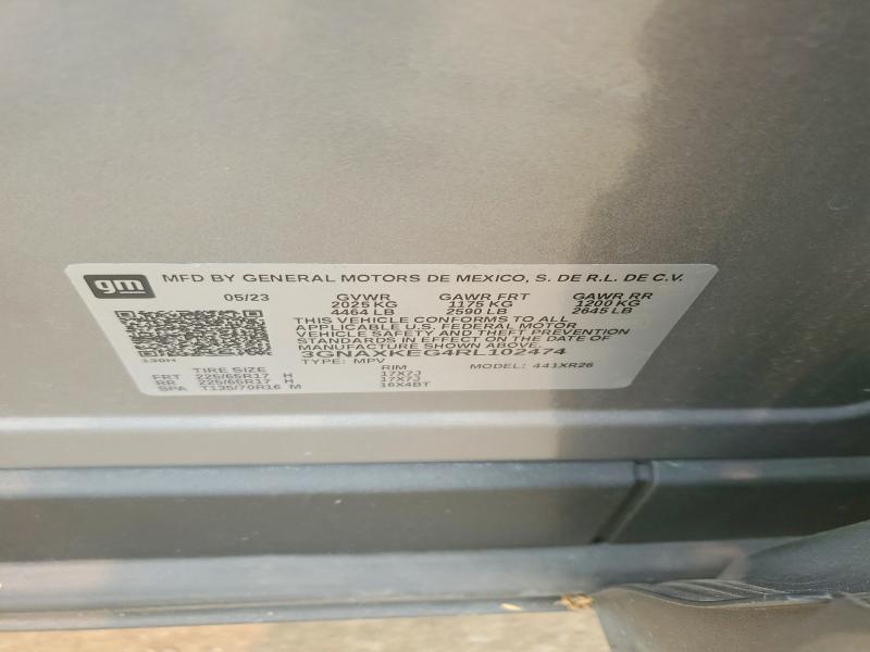 61149246 :رقم المزاد ، 3GNAXKEG4RL102474 vin ، 2024 Chevrolet Equinox مزاد بيع
