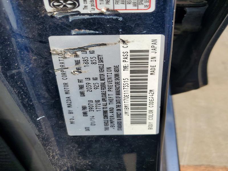Aukcja sprzedaży 2014 Mazda 3, vin: JM1BM1T70E1173515, numer aukcji: 61802576