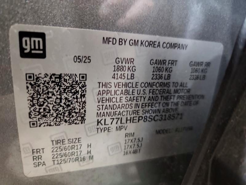 Aukcja sprzedaży 2025 Chevrolet Trax, vin: KL77LHEP8SC318571, numer aukcji: 62075556